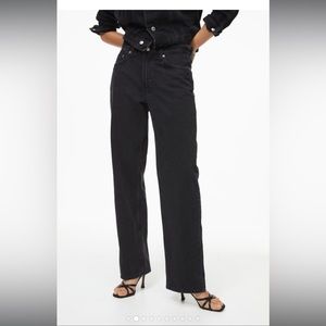 H&M &Denim black baggy low waist jeans